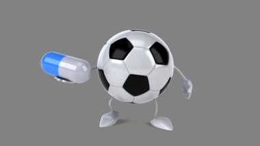 Eğlenceli çizgi film futbol topu