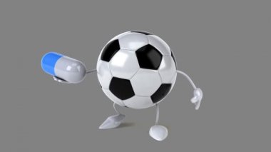 Eğlenceli çizgi film futbol topu