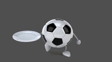 Eğlenceli çizgi film futbol topu