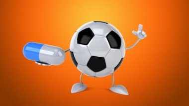 Eğlenceli çizgi film futbol topu