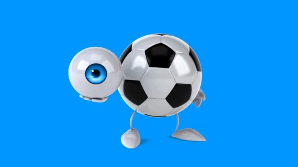 Zábavné kreslené fotbalový míč