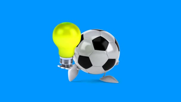 Забавный футбольный мяч — стоковое видео