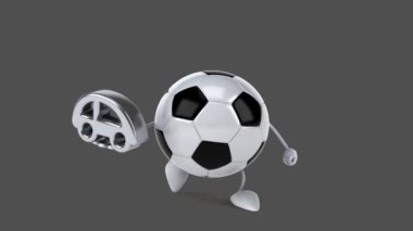Eğlenceli çizgi film futbol topu