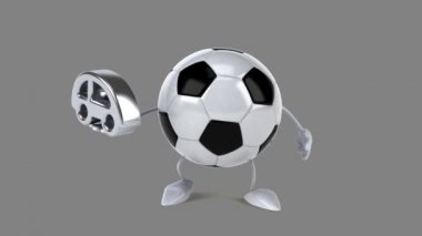 Eğlenceli çizgi film futbol topu