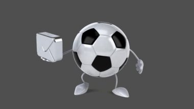 Eğlenceli çizgi film futbol topu