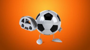 Eğlenceli çizgi film futbol topu