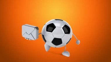 Eğlenceli çizgi film futbol topu