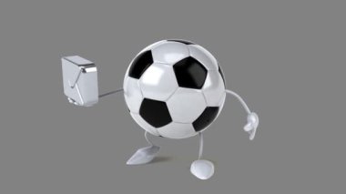 Eğlenceli çizgi film futbol topu