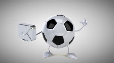 Eğlenceli çizgi film futbol topu