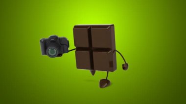 Eğlenceli karikatür çikolata bar