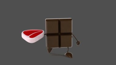 Eğlenceli karikatür çikolata bar