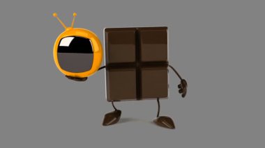 Eğlenceli karikatür çikolata bar