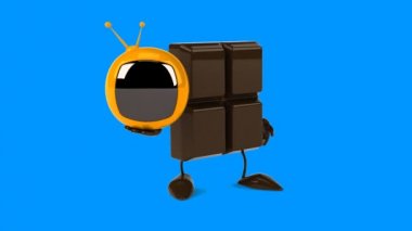 Eğlenceli karikatür çikolata bar