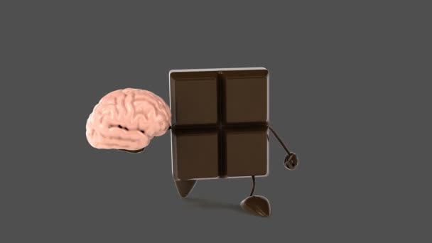 Прикольный шоколадный батончик — стоковое видео