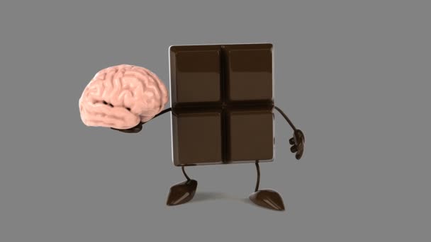 Fun cartoon chocolate bar — Stock Video