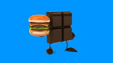 Eğlenceli karikatür çikolata bar