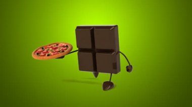 Eğlenceli karikatür çikolata bar