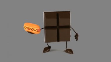 Eğlenceli karikatür çikolata bar