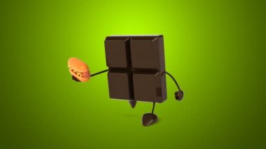 Eğlenceli karikatür çikolata bar