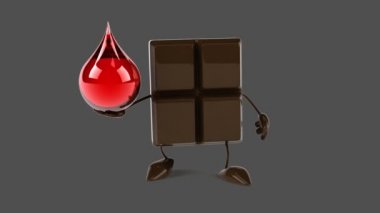 Eğlenceli karikatür çikolata bar