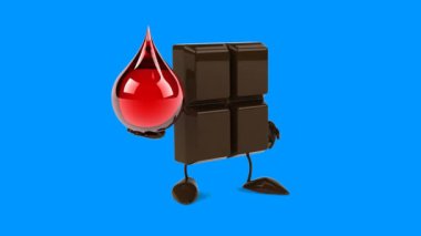 Eğlenceli karikatür çikolata bar