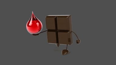 Eğlenceli karikatür çikolata bar