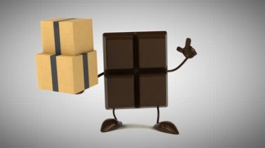 Eğlenceli karikatür çikolata bar