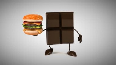 Eğlenceli karikatür çikolata bar