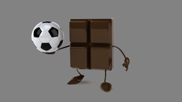 Fun cartoon chocolate bar — Stock Video