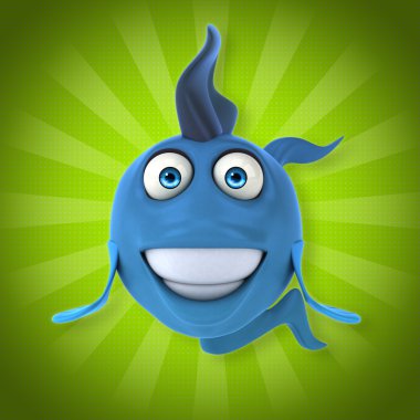 Komik mavi balık