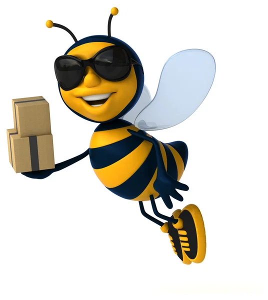 Bee holding boxes — Stock Photo, Image