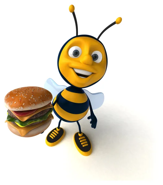 Hamburguesa de tenencia de abeja — Foto de Stock