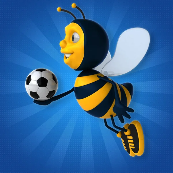 Bee holding ball — Stock Photo, Image