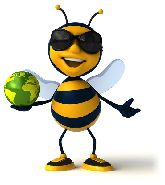 Бджола холдингу глобус — стокове фото