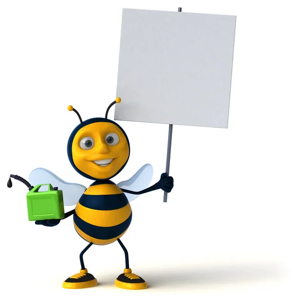 Bee holding kaart en olie — Stockfoto