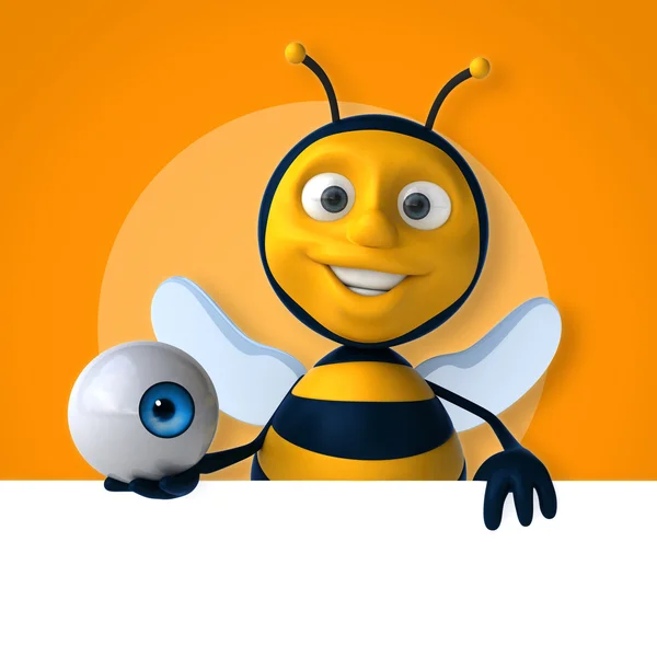Bee holding oog — Stockfoto