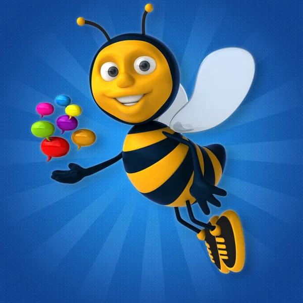 Bee innehav bubblor — Stockfoto