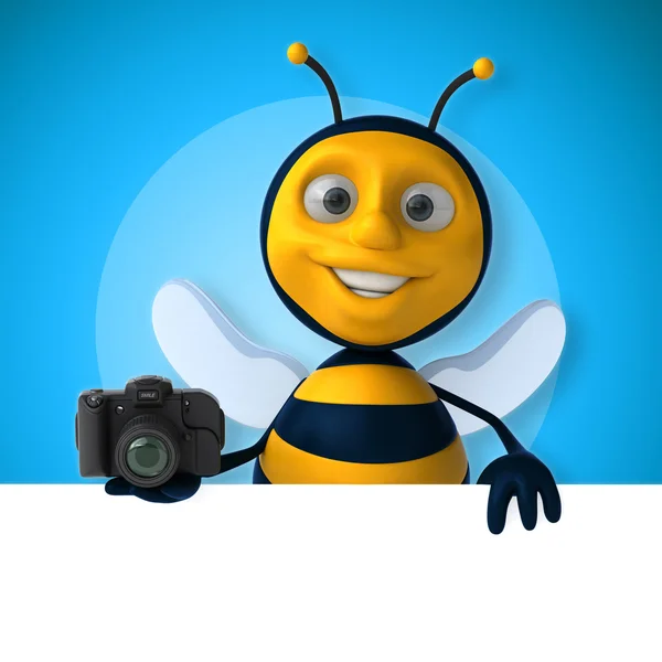 Biene hält Kamera — Stockfoto