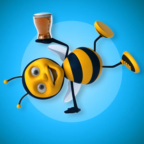 Bee holding bier — Stockfoto