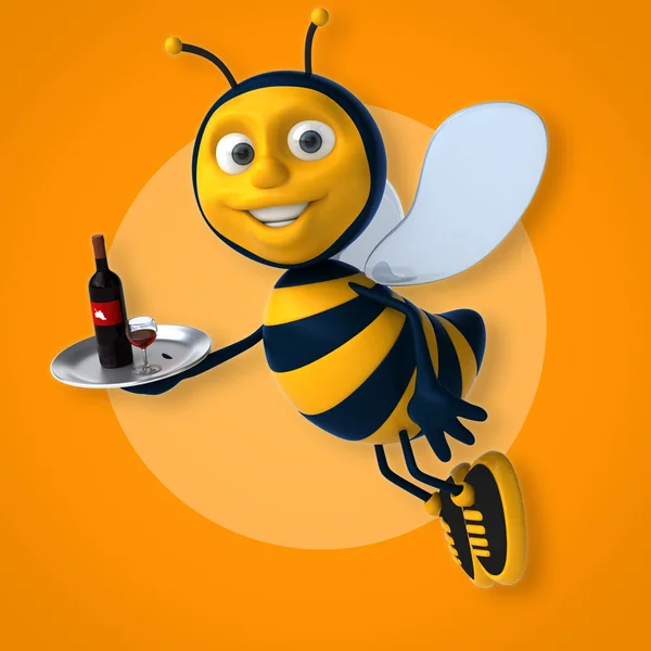 Bee holding wijn — Stockfoto