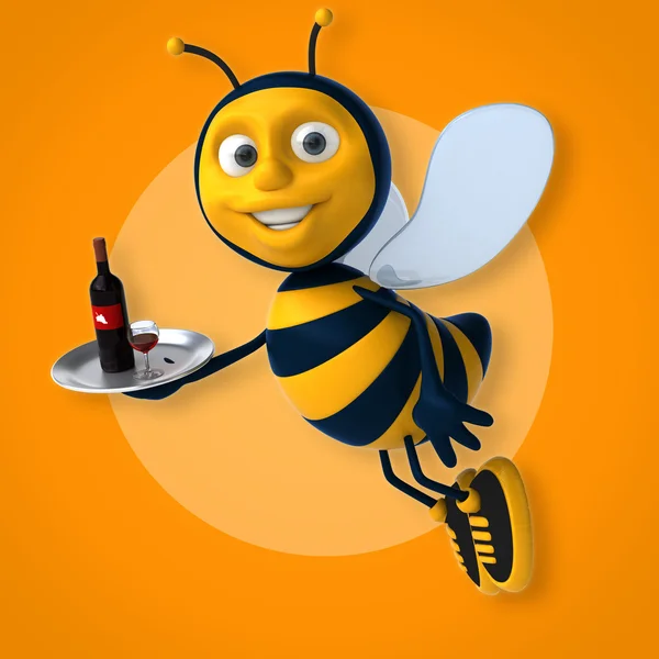 Abeja sosteniendo vino — Foto de Stock