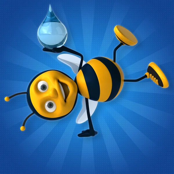 Bee innehav droppe — Stockfoto
