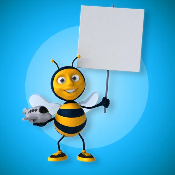 Μέλισσα εκμετάλλευση αεροπλάνο και κάρτα — Φωτογραφία Αρχείου