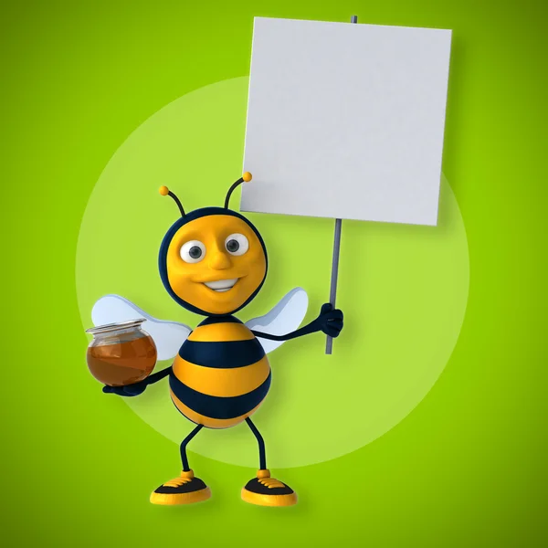 Bee holding kaart en honing — Stockfoto