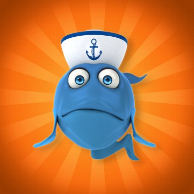 Komik mavi balık