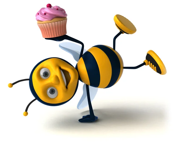 Méh gazdaság cupcake — Stock Fotó
