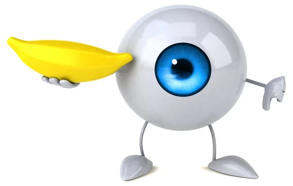 Banana com olhos — Fotografia de Stock