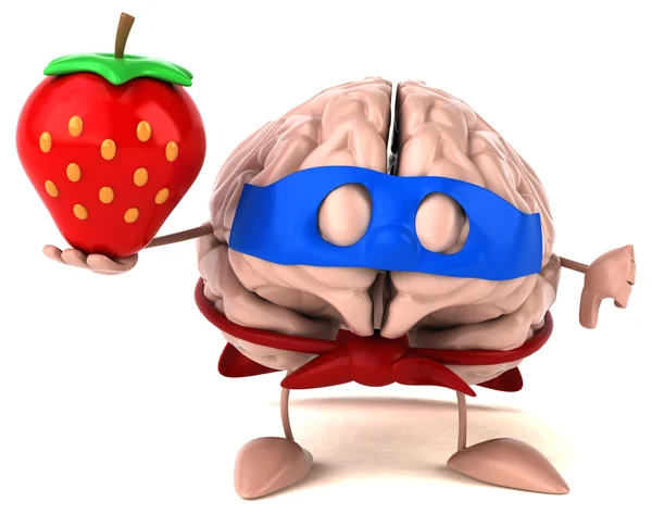 脑控股草莓 — 图库照片