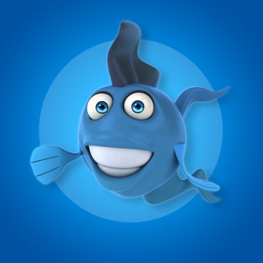 Komik mavi balık