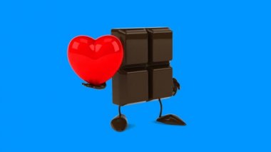 çikolata holding kalp